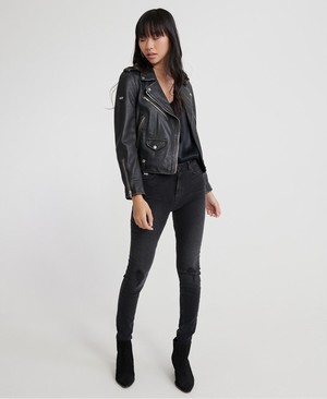 Superdry Sophia Skinny Női Farmer Fekete | AGZMB4526